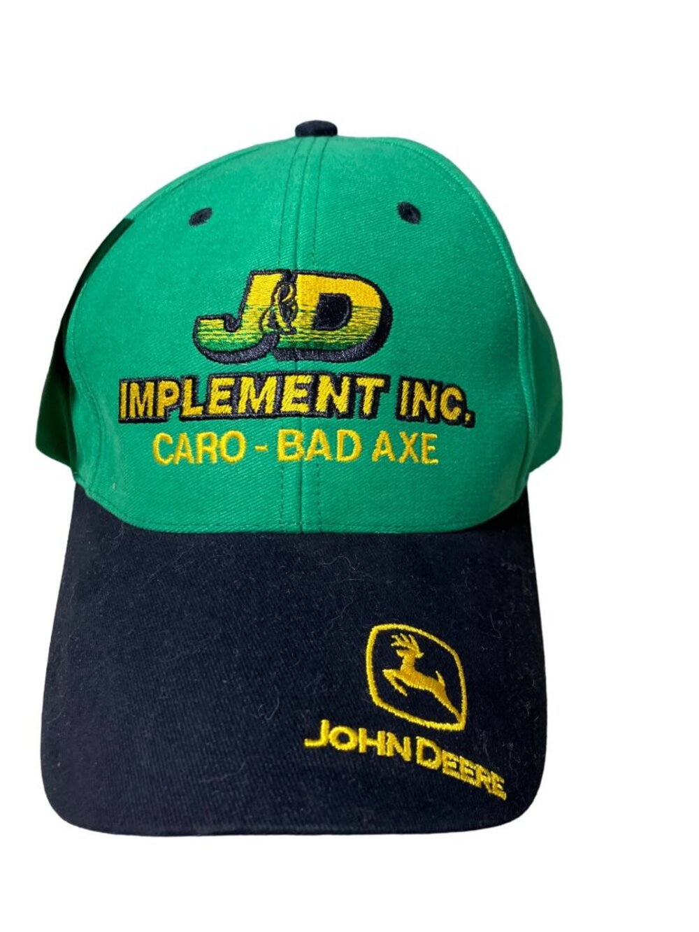 John Deere Implement Inc Baseball Cap Hat Caro Bad AXe